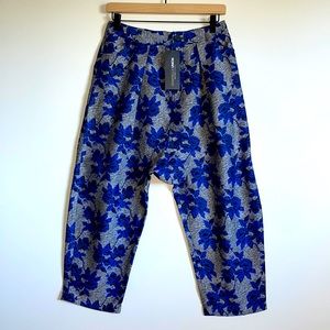 NWT New York and Company- Gabrielle Union Blue Floral Pants